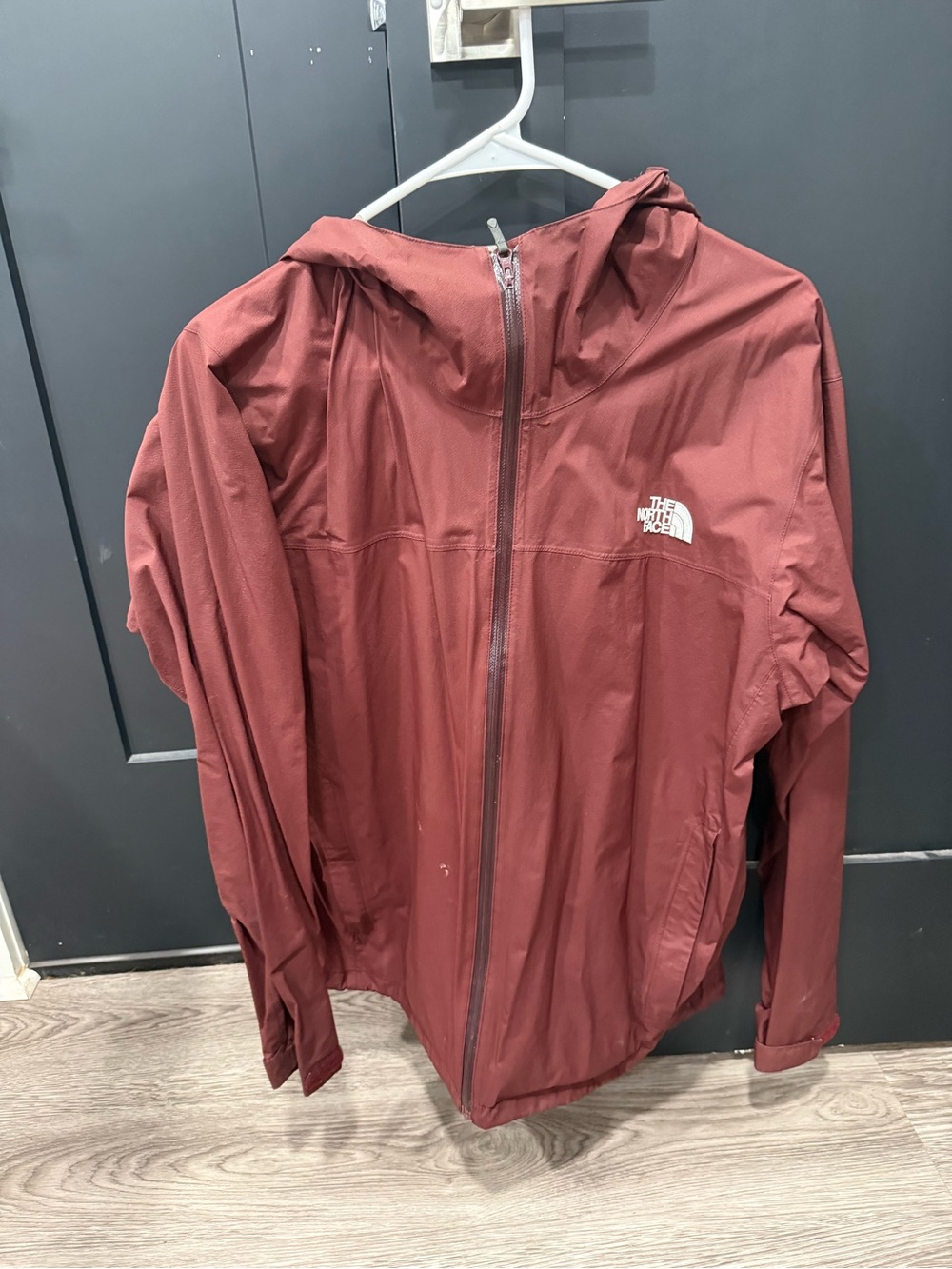 The North Face Hooded Windbreaker Jacket - Brick